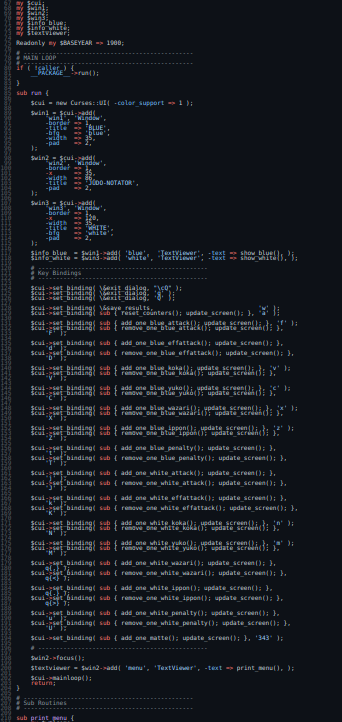 Screenshot of the code zoomed out as far as possible